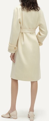 (Women) KARL LAGERFELD Double-Breasted Long Coat White E37W15C8 Shop (Women) KARL LAGERFELD Double-Breasted Long Coat White E37W15C8