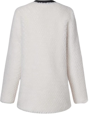 (W) 卡尔拉格斐双排扣中长款大衣带条纹装饰。 227L1904 Lookbook (W) 卡尔拉格斐双排扣中长款大衣带条纹装饰。 227L1904