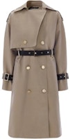 (Women) KARL LAGERFELD Double-Breasted Trench Coat Light Khaki Elegant Design 226L1563731 (Women) KARL LAGERFELD Double-Breasted Trench Coat Light Khaki Elegant Design 226L1563731
