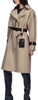 (Women) KARL LAGERFELD Double-Breasted Trench Coat Light Khaki Elegant Design 226L1563731 Purchase (Women) KARL LAGERFELD Double-Breasted Trench Coat Light Khaki Elegant Design 226L1563731