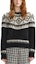 Buy (Women) KARL LAGERFELD Fair Isle Knit Sweater Black White Casual Wear 236L2010