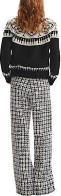 (Women) KARL LAGERFELD Fair Isle Knit Sweater Black White Casual Wear 236L2010 Shop (Women) KARL LAGERFELD Fair Isle Knit Sweater Black White Casual Wear 236L2010
