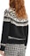 Details for (Women) KARL LAGERFELD Fair Isle Knit Sweater Black White Casual Wear 236L2010