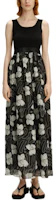 (Women) KARL LAGERFELD Floral Print Sleeveless U-Neck Dress Black 241L1388 (Women) KARL LAGERFELD Floral Print Sleeveless U-Neck Dress Black 241L1388