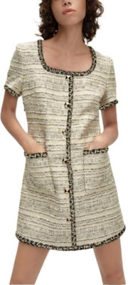 (Women) KARL LAGERFELD Gold SS24 Short Sleeve Slim Dress with Contrast Trim. E41W1365 Buy (Women) KARL LAGERFELD Gold SS24 Short Sleeve Slim Dress with Contrast Trim. E41W1365