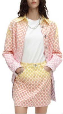 (Women) KARL LAGERFELD Gradient Print Long Sleeve Jacket Purple Red 241L1444 Purchase (Women) KARL LAGERFELD Gradient Print Long Sleeve Jacket Purple Red 241L1444