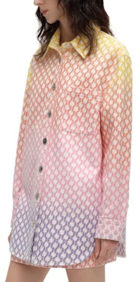 (Women) KARL LAGERFELD Gradient Print Long Sleeve Jacket Purple Red 241L1444 Sizing (Women) KARL LAGERFELD Gradient Print Long Sleeve Jacket Purple Red 241L1444