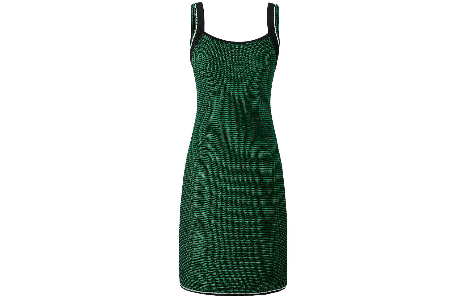 Order (Women) KARL LAGERFELD  Green Sleeveless Knit Mini Dress for Everyday Casual Wear 236L13E2