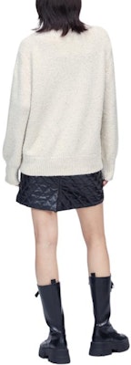 (Women) KARL LAGERFELD Logo High-Neck Pullover Knitted Sweater White 226L2075 Shop (Women) KARL LAGERFELD Logo High-Neck Pullover Knitted Sweater White 226L2075