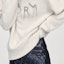 Sizing (Women) KARL LAGERFELD Logo High-Neck Pullover Knitted Sweater White 226L2075
