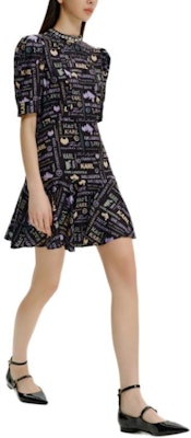 (Women) KARL LAGERFELD Luxury Letter Print Short Sleeve Mini Dress E42W1377 Purchase (Women) KARL LAGERFELD Luxury Letter Print Short Sleeve Mini Dress E42W1377