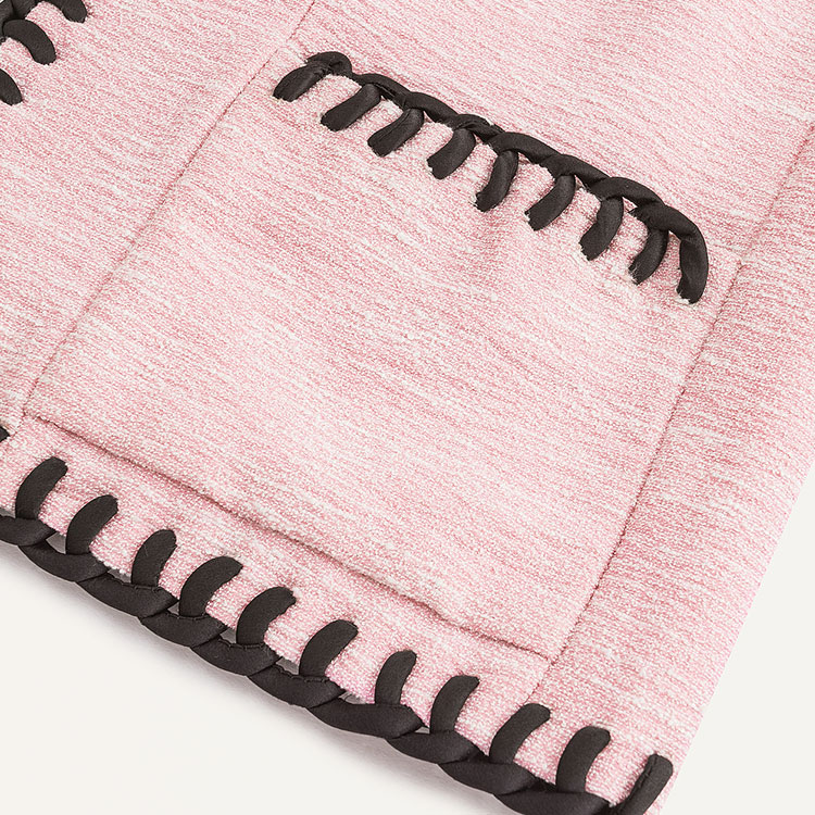 Sizing (Women) KARL LAGERFELD  Pink Colorblock Casual Long Sleeve Jacket. 241L1419