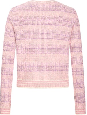 (W) 卡尔拉格斐 粉色拼色针织开衫 都市街头风潮流款式 241E2058 Lookbook (W) 卡尔拉格斐 粉色拼色针织开衫 都市街头风潮流款式 241E2058