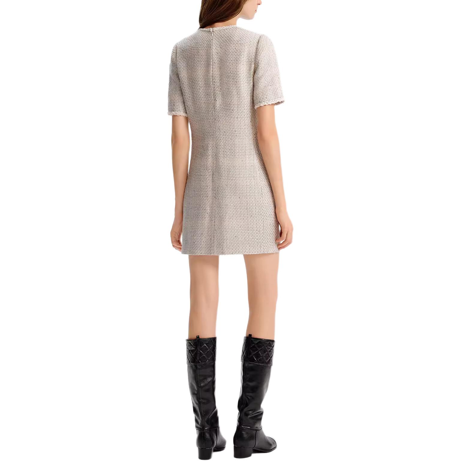 Shop (W) Karl Lagerfeld Gaun Mini Tweed Chic Lengan Pendek Pink. K26E1311