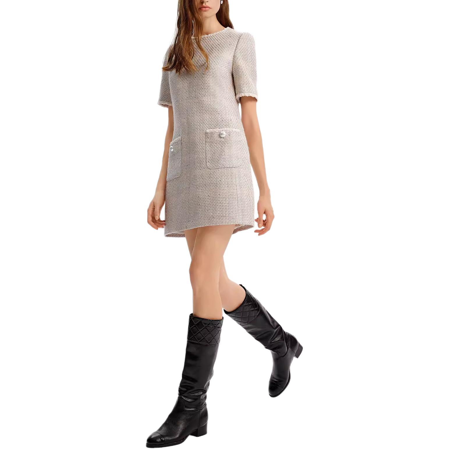 Purchase (W) Karl Lagerfeld Gaun Mini Tweed Chic Lengan Pendek Pink. K26E1311