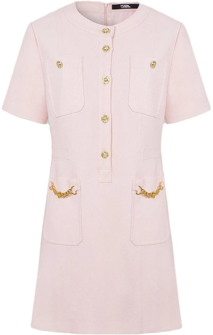 women-karl-lagerfeld-pink-short-sleeve-round-neck-casual-dress-e33-l1302