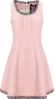 (Women) KARL LAGERFELD Pink Tweed A-Line Sleeveless Dress with French Chic Style 241L1356 (Women) KARL LAGERFELD Pink Tweed A-Line Sleeveless Dress with French Chic Style 241L1356