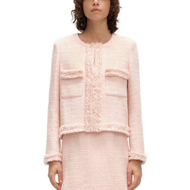Lookbook (W) Chaqueta de Tweed Rosa con Botones de KARL LAGERFELD. E37W15C4
