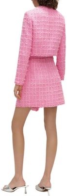 (Women) KARL LAGERFELD Pink Tweed Long Sleeve Jacket SS24 E41W1506 Shop (Women) KARL LAGERFELD Pink Tweed Long Sleeve Jacket SS24 E41W1506