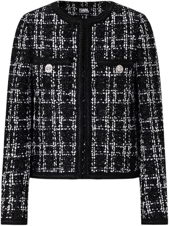 women-karl-lagerfeld-plaid-round-neck-short-button-jacket-black-white-e41-w1509