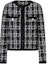 Buy (Women) KARL LAGERFELD Plaid Round-Neck Short Button Jacket Black White E41W1509
