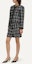 Purchase (Women) KARL LAGERFELD Plaid Round-Neck Short Button Jacket Black White E41W1509