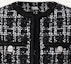 Sizing (Women) KARL LAGERFELD Plaid Round-Neck Short Button Jacket Black White E41W1509