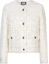 Buy (W) KARL LAGERFELD Chaqueta Blanca Cuadros Manga Larga con Escote en V. E36W1498
