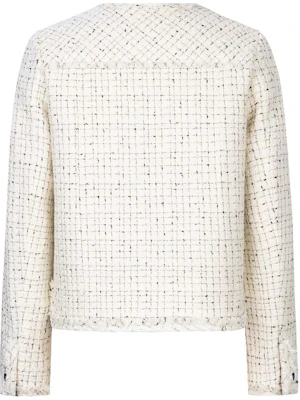(W) KARL LAGERFELD Chaqueta Blanca Cuadros Manga Larga con Escote en V. E36W1498 Lookbook (W) KARL LAGERFELD Chaqueta Blanca Cuadros Manga Larga con Escote en V. E36W1498