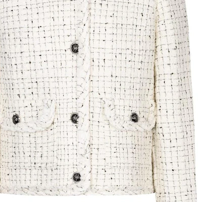 (W) KARL LAGERFELD Chaqueta Blanca Cuadros Manga Larga con Escote en V. E36W1498 Purchase (W) KARL LAGERFELD Chaqueta Blanca Cuadros Manga Larga con Escote en V. E36W1498
