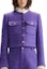Details for (W) KARL LAGERFELD 紫色粗花呢按扣外套。 236L1410
