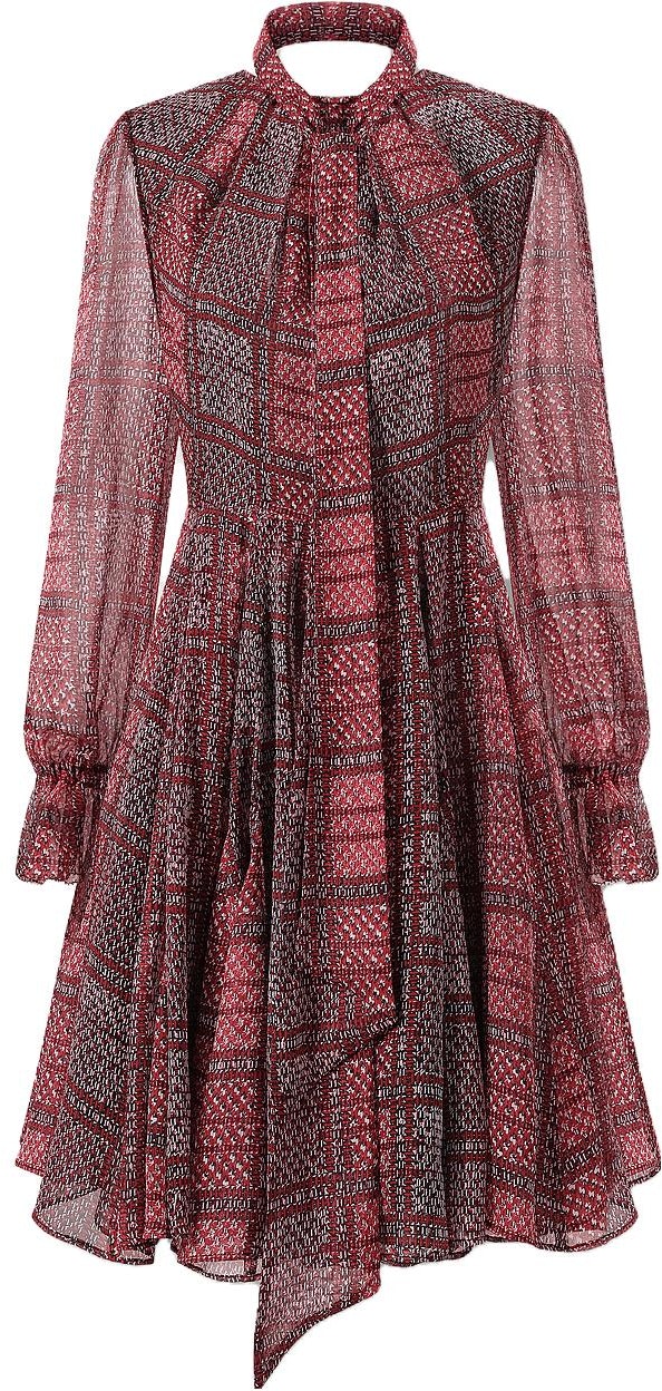 women-karl-lagerfeld-red-plaid-lantern-sleeve-belted-dress-236-l1302