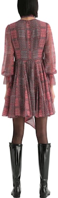 (Women) KARL LAGERFELD Red Plaid Lantern Sleeve Belted Dress. 236L1302 Shop (Women) KARL LAGERFELD Red Plaid Lantern Sleeve Belted Dress. 236L1302