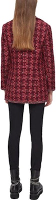 (Women) KARL LAGERFELD Red Tweed Blazer with Leather Chain Detail. 211L1503-163353 Shop (Women) KARL LAGERFELD Red Tweed Blazer with Leather Chain Detail. 211L1503-163353