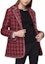 Sizing (Women) KARL LAGERFELD Red Tweed Blazer with Leather Chain Detail. 211L1503-163353