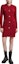 Lookbook (Women) Karl Lagerfeld Red Tweed Button-Up Long Sleeve Casual Dress E22L1304