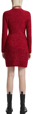(Women) Karl Lagerfeld Red Tweed Button-Up Long Sleeve Casual Dress E22L1304 Shop (Women) Karl Lagerfeld Red Tweed Button-Up Long Sleeve Casual Dress E22L1304