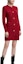 Purchase (Women) Karl Lagerfeld Red Tweed Button-Up Long Sleeve Casual Dress E22L1304