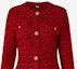 Sizing (Women) Karl Lagerfeld Red Tweed Button-Up Long Sleeve Casual Dress E22L1304