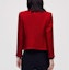 Shop (Women) KARL LAGERFELD Red Tweed Pocket Long Sleeve Jacket 226L1409