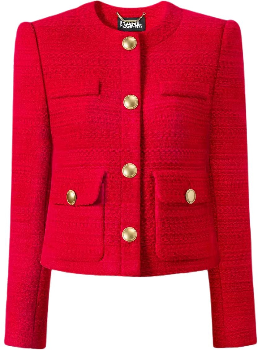 women-karl-lagerfeld-red-tweed-single-breasted-round-neck-jacket-236-l1405