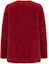 Lookbook (Women) KARL LAGERFELD Red V-Neck Button-Up Long-Sleeve Knit Cardigan. E37W15A6