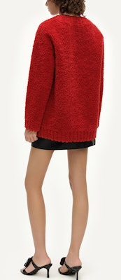 (Women) KARL LAGERFELD Red V-Neck Button-Up Long-Sleeve Knit Cardigan. E37W15A6 Purchase (Women) KARL LAGERFELD Red V-Neck Button-Up Long-Sleeve Knit Cardigan. E37W15A6