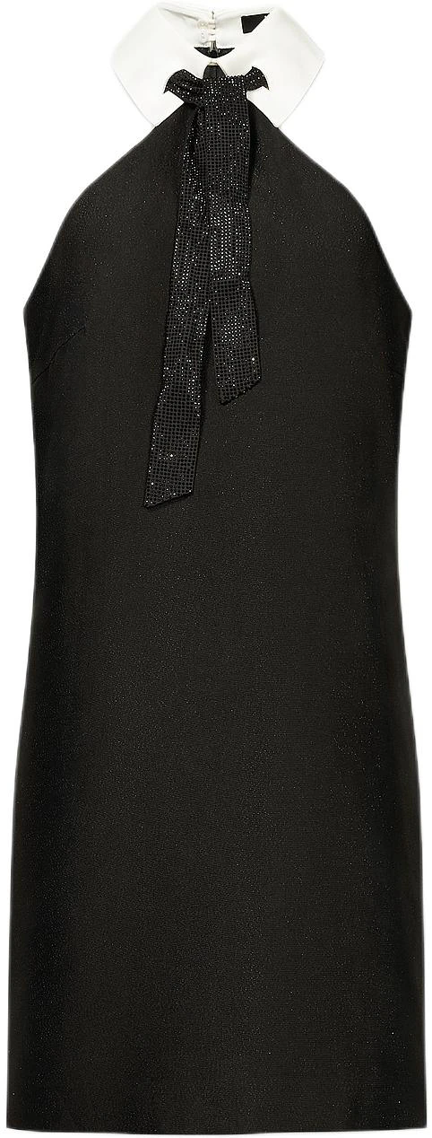 women-karl-lagerfeld-sleeveless-black-colorblock-collared-short-dress-241-l1359