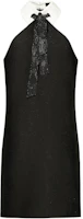 (Women) Karl Lagerfeld Sleeveless Black Colorblock Collared Short Dress 241L1359 (Women) Karl Lagerfeld Sleeveless Black Colorblock Collared Short Dress 241L1359