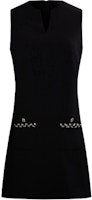 (Women) Karl Lagerfeld Sleeveless Black Midi Dress with Zipper Detail 241L1387 (Women) Karl Lagerfeld Sleeveless Black Midi Dress with Zipper Detail 241L1387