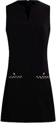 (Women) Karl Lagerfeld Sleeveless Black Midi Dress with Zipper Detail 241L1387 Buy (Women) Karl Lagerfeld Sleeveless Black Midi Dress with Zipper Detail 241L1387