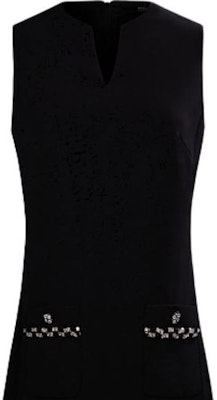 (Women) Karl Lagerfeld Sleeveless Black Midi Dress with Zipper Detail 241L1387 Shop (Women) Karl Lagerfeld Sleeveless Black Midi Dress with Zipper Detail 241L1387