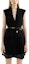 Purchase (Women) KARL LAGERFELD Sleeveless Black Tie-Waist Vest with Suit Collar 221L1415