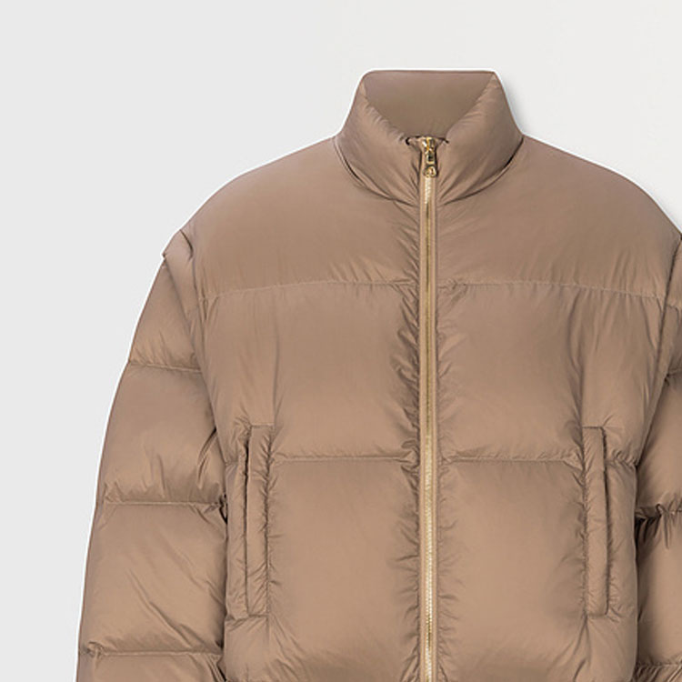 (Women) KARL LAGERFELD  Solid Zip-Up Puffer Jacket Khaki Color E37W1594 圖 7